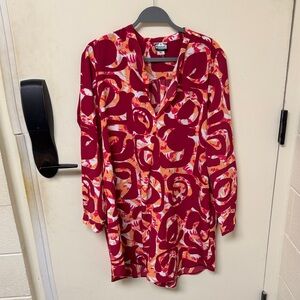 Manuheali’i Red and Pink Patterned Blouse